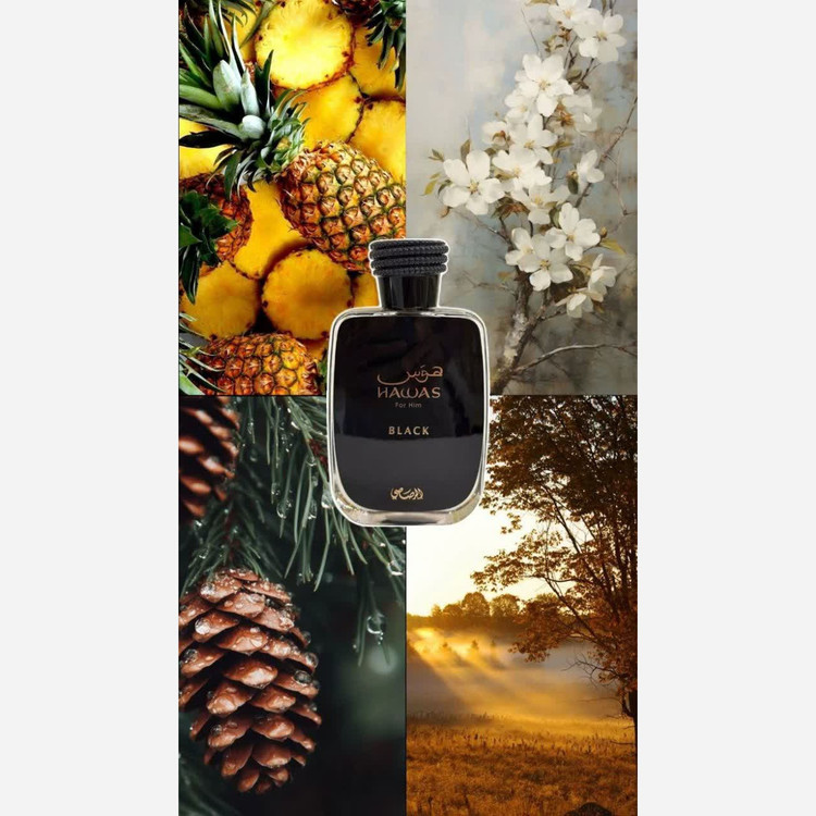 عطر گرمی مردانه هوس بلک رصاصی
